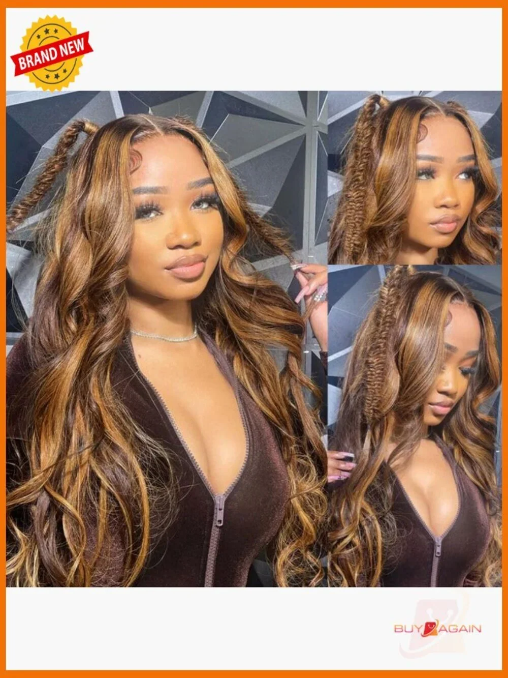 28 Inch Lace Front Wig Human Hair Pre Plucked Body Wave 180% Density Frontal Wig